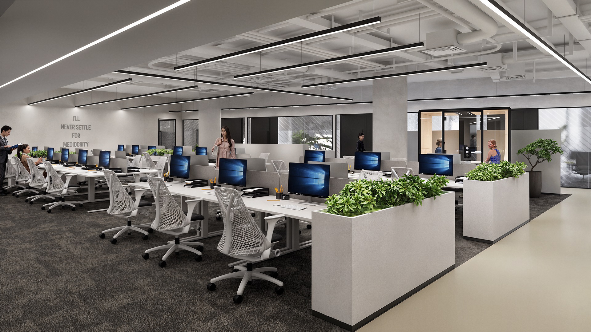 Modern co-working space design Dubai