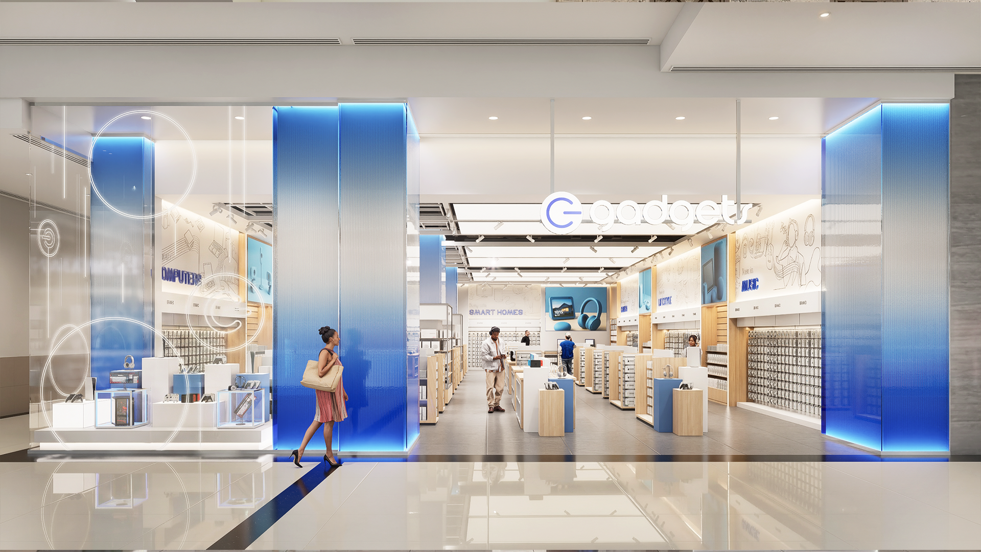 Iconic luxury retail space design, emphasizing grand scale and opulent materials.